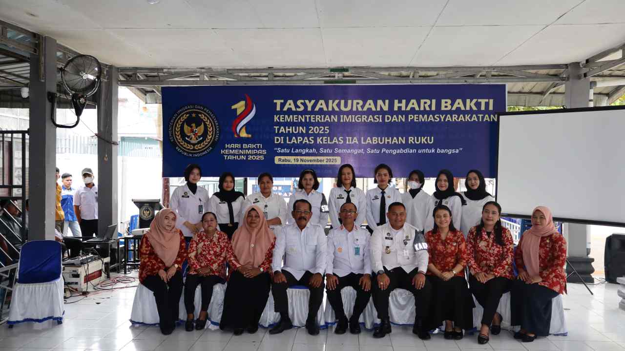 Lapas Kelas IIA Labuhan Ruku Gelar Tasyakuran Hari Bakti Kementerian Imigrasi dan Permasyarakatan 2025