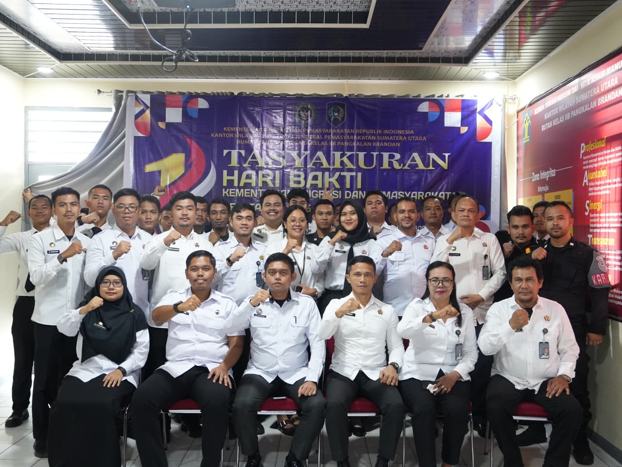 Peringati Hari Bakti Kemenkmipas Ke – 1, Rutan Pangkalan Brandan Gelar Tasyakuran