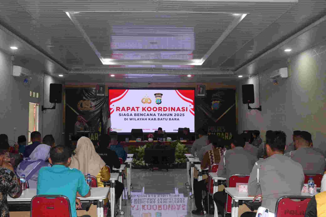 Antisipasi Musim Hujan, Polres Batu Bara Gelar Rakor Siaga Bencana Bersama Stakeholder Terkait