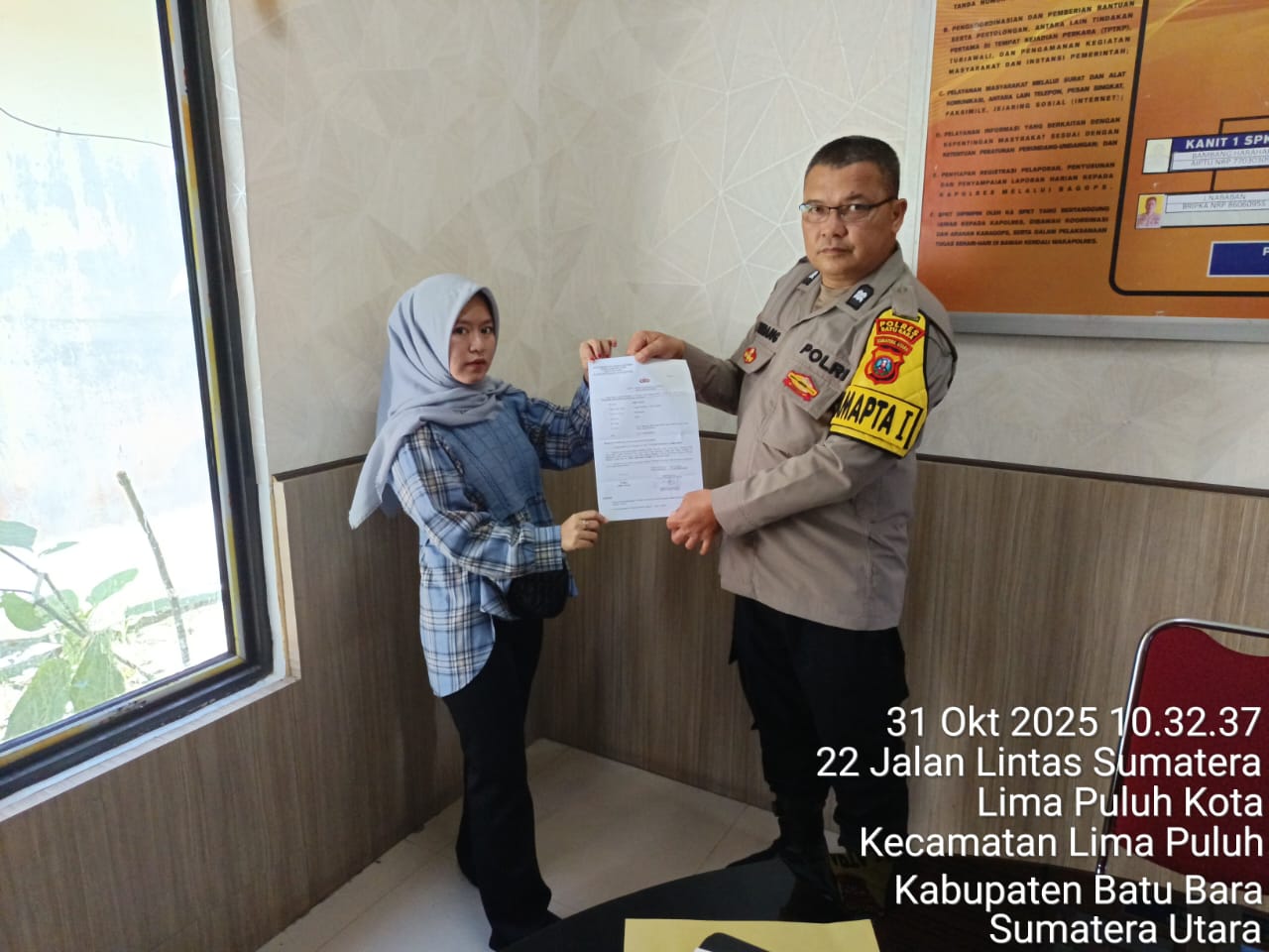 SPKT Polres Batu Bara Sigap Layani Masyarakat yang Kehilangan Dokumen Penting