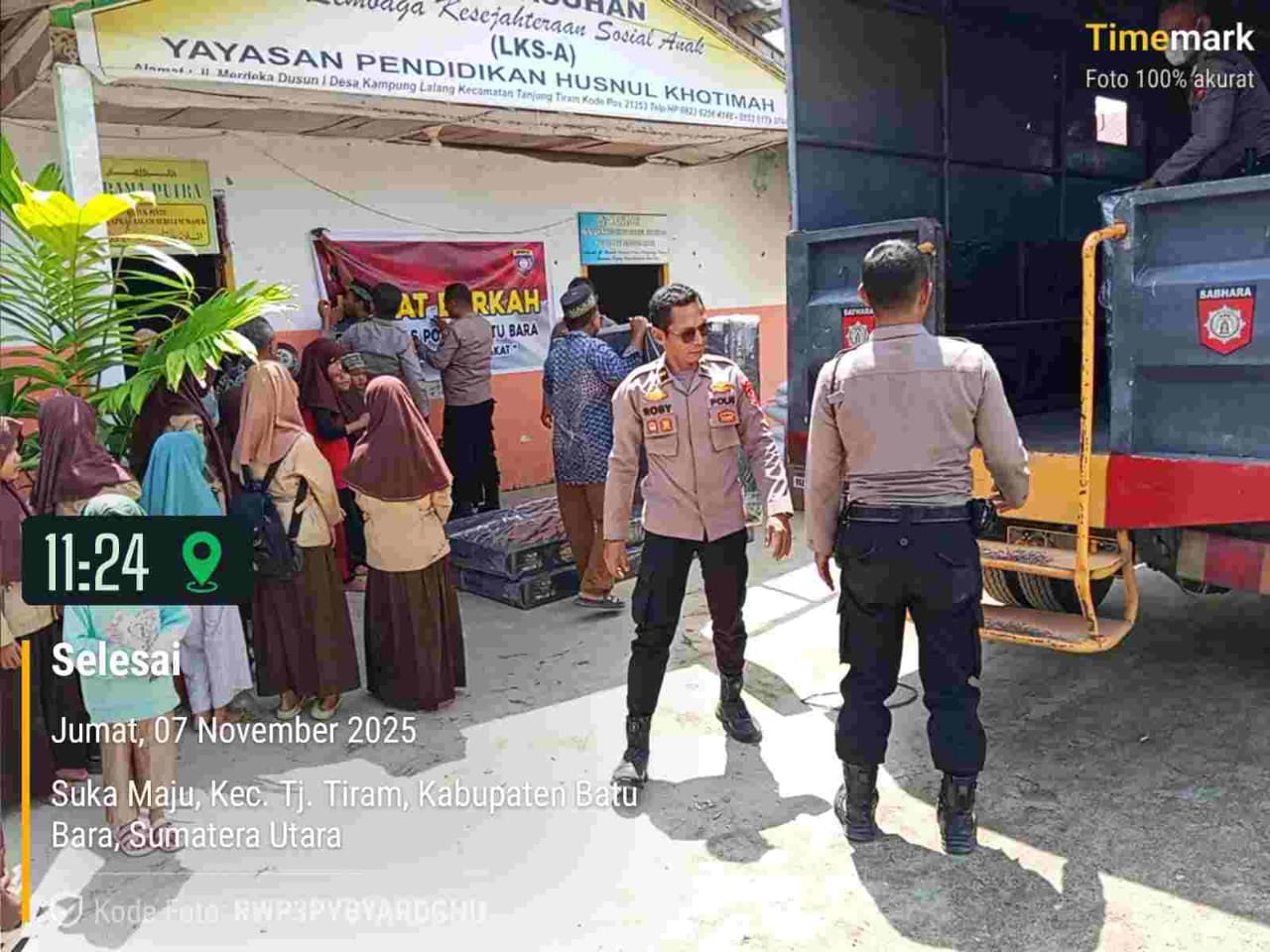 Polres Batu Bara Gelar Jumat Berkah, Salurkan Bantuan ke Panti Asuhan Husnul Khotimah