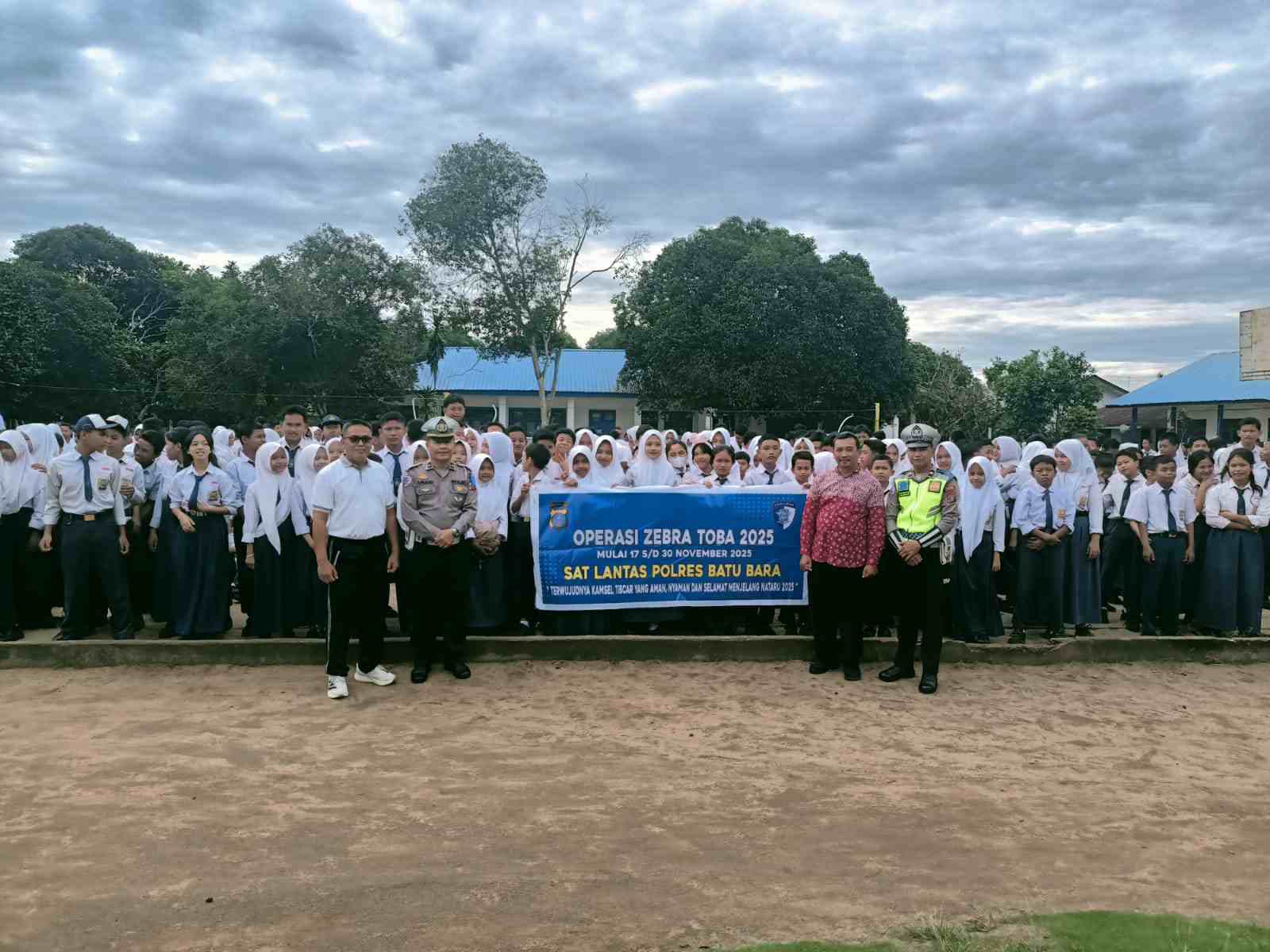 Sat Lantas Polres Batu Bara Sasar Pelajar SMP dalam Sosialisasi Operasi Zebra Toba 2025