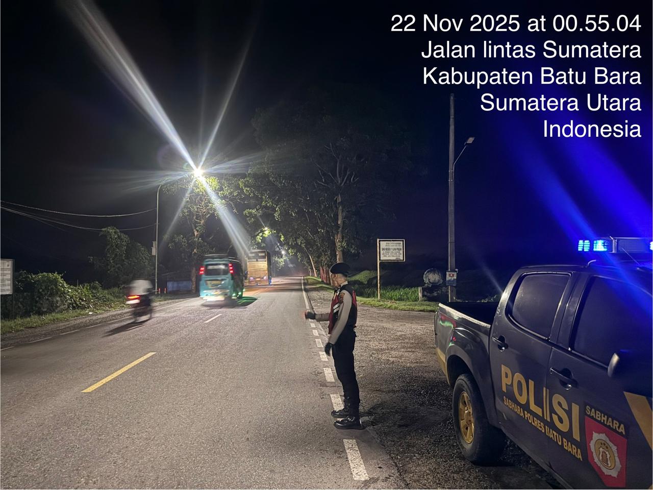 Polres Batu Bara Tingkatkan Patroli Blue Light, Antisipasi 3C dan Kejahatan Lain di Jalinsum