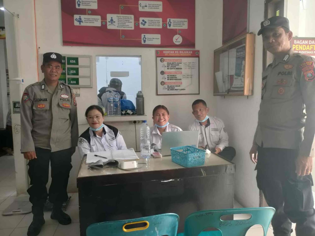 Polsek Medang Deras Jalin Sinergi dengan Puskesmas Pagurawan, Tingkatkan Kamseltibmas Melalui Cooling System