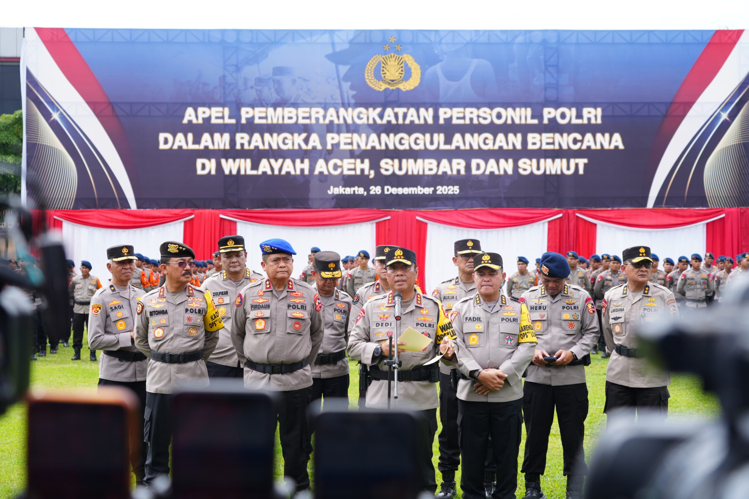 Wakapolri Tegaskan Polri Hadir untuk Kemanusiaan, Perkuat Penanganan Bencana di Tiga Provinsi
