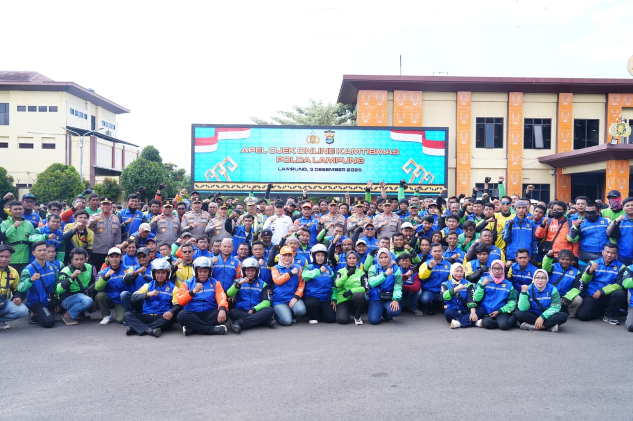 Wakapolri Pimpin Apel Ojek Online Kamtibmas di Mapolda Lampung