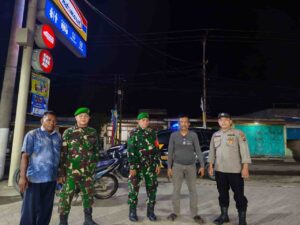 Polsek Medang Deras Gelar Patroli Gabungan Antisipasi Gangguan Kamtibmas dalam Operasi Lilin Toba 2025