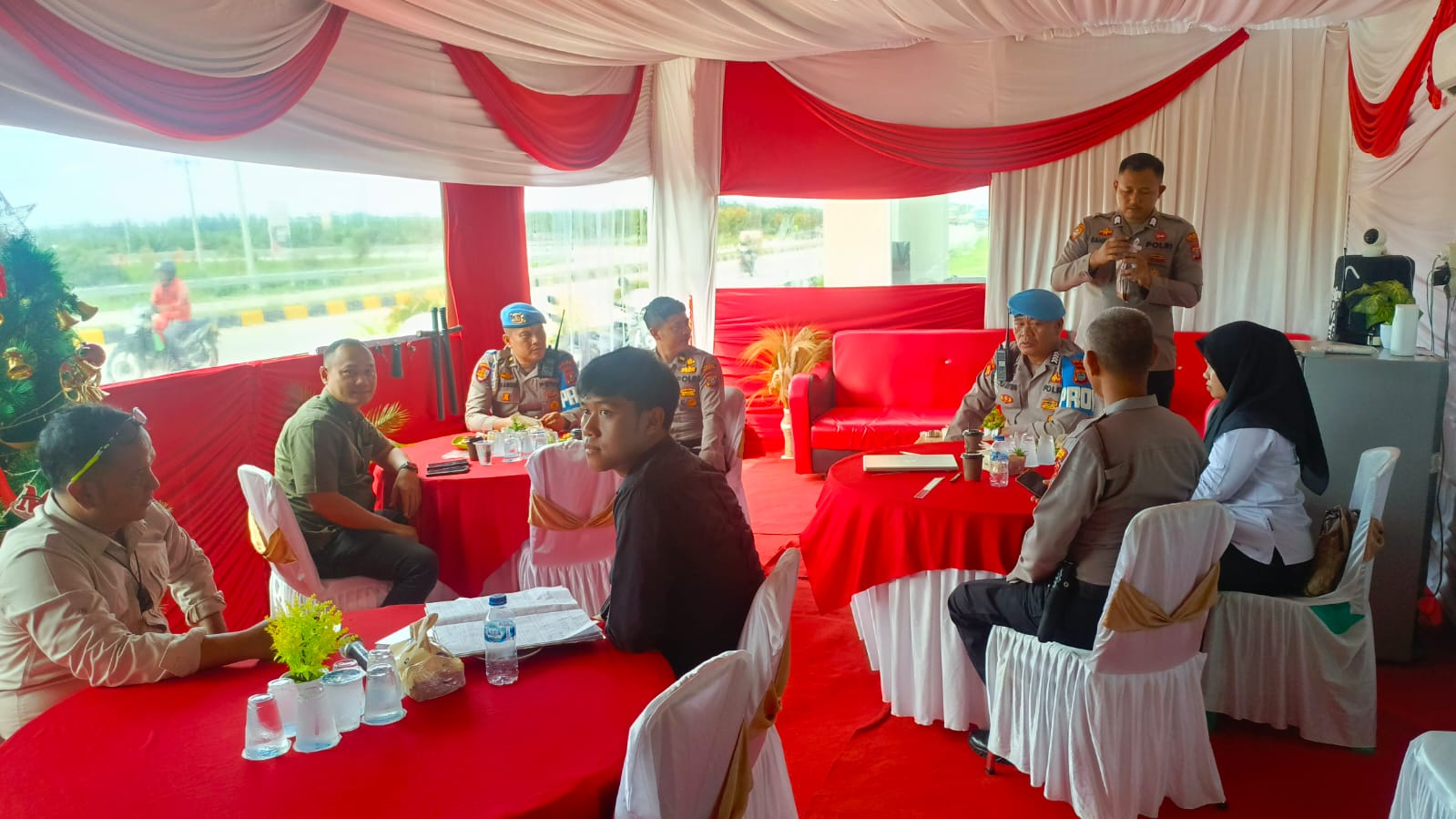 Paminal Polda Sumut Pantau Kesiapan Pos Yan 2 Exit Tol Lima Puluh Polres Batu Bara