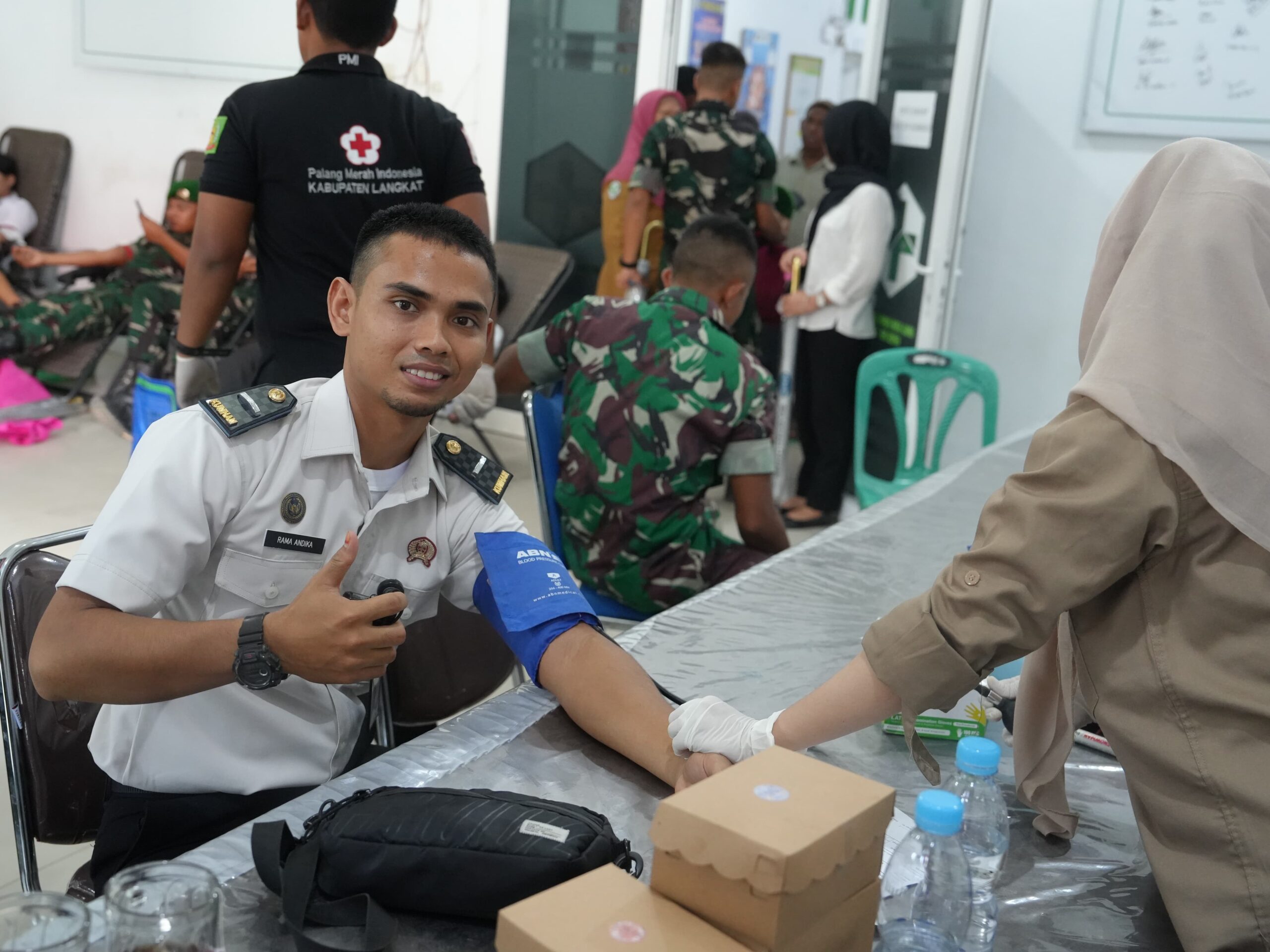 Wujud Solidaritras dan Kepedulian, Rutan Pangkalan Brandan Ikuti Aksi Donor Darah Di UPT. Puskesmas Desa Lama