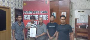Polsek Indrapura Selesaikan Kasus Pencurian Becak Bermotor dengan Restorative Justice, Pelaku dan Korban Bersepakat Damai