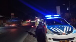 Jaga Keselamatan Pengguna Jalan, Sat Lantas Polres Batu Bara Gencarkan Patroli Blue Light di Jalinsum Indrapura: