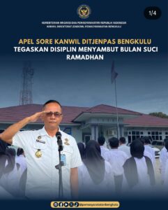 Kanwil Ditjenpas Bengkulu Perketat Disiplin Pegawai Sambut Ramadan