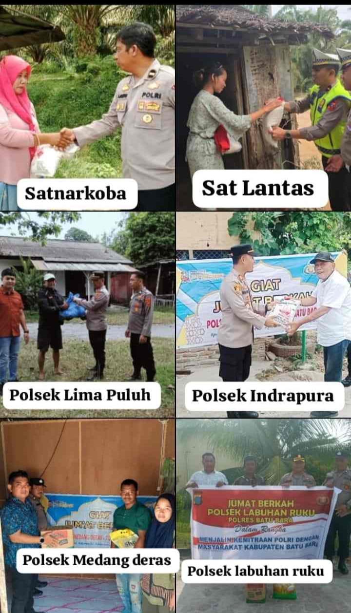 Polres Batu Bara gelar Jum’at Berkah serentak, salurkan bansos dan edukasi masyarakat