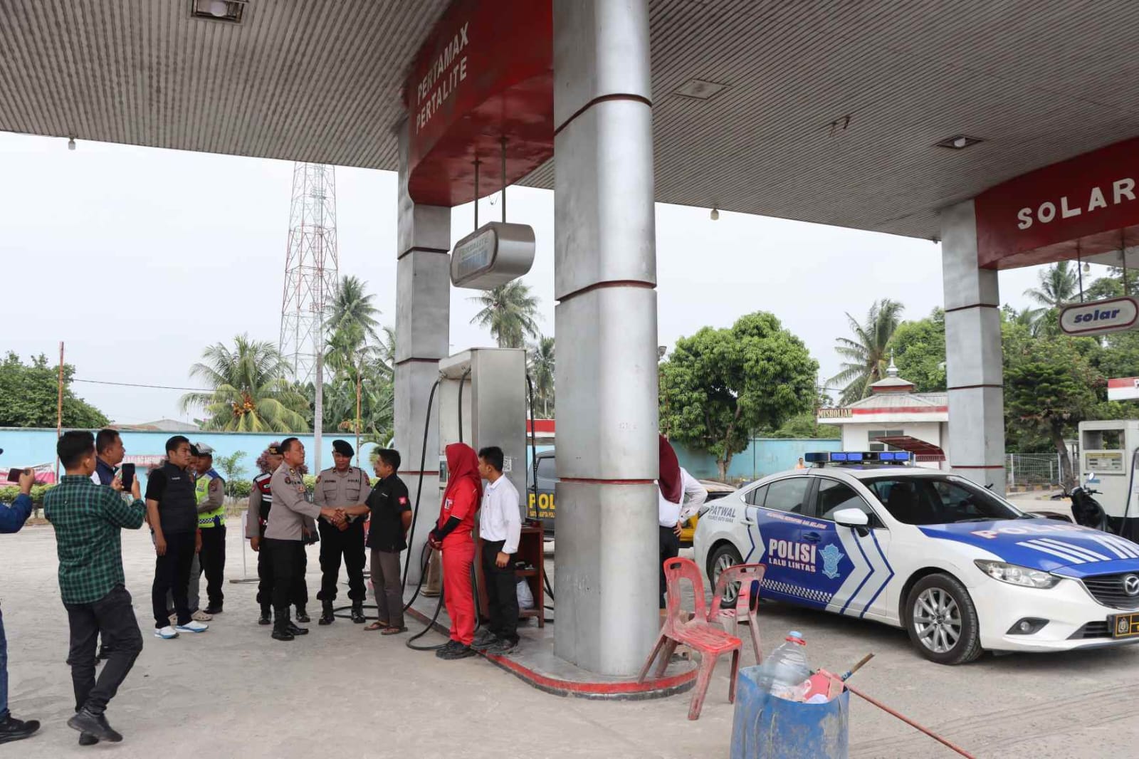 Polres Batu Bara Laksanakan Patroli dan Pengecekan SPBU, Pastikan Distribusi BBM Berjalan Aman dan Lancar