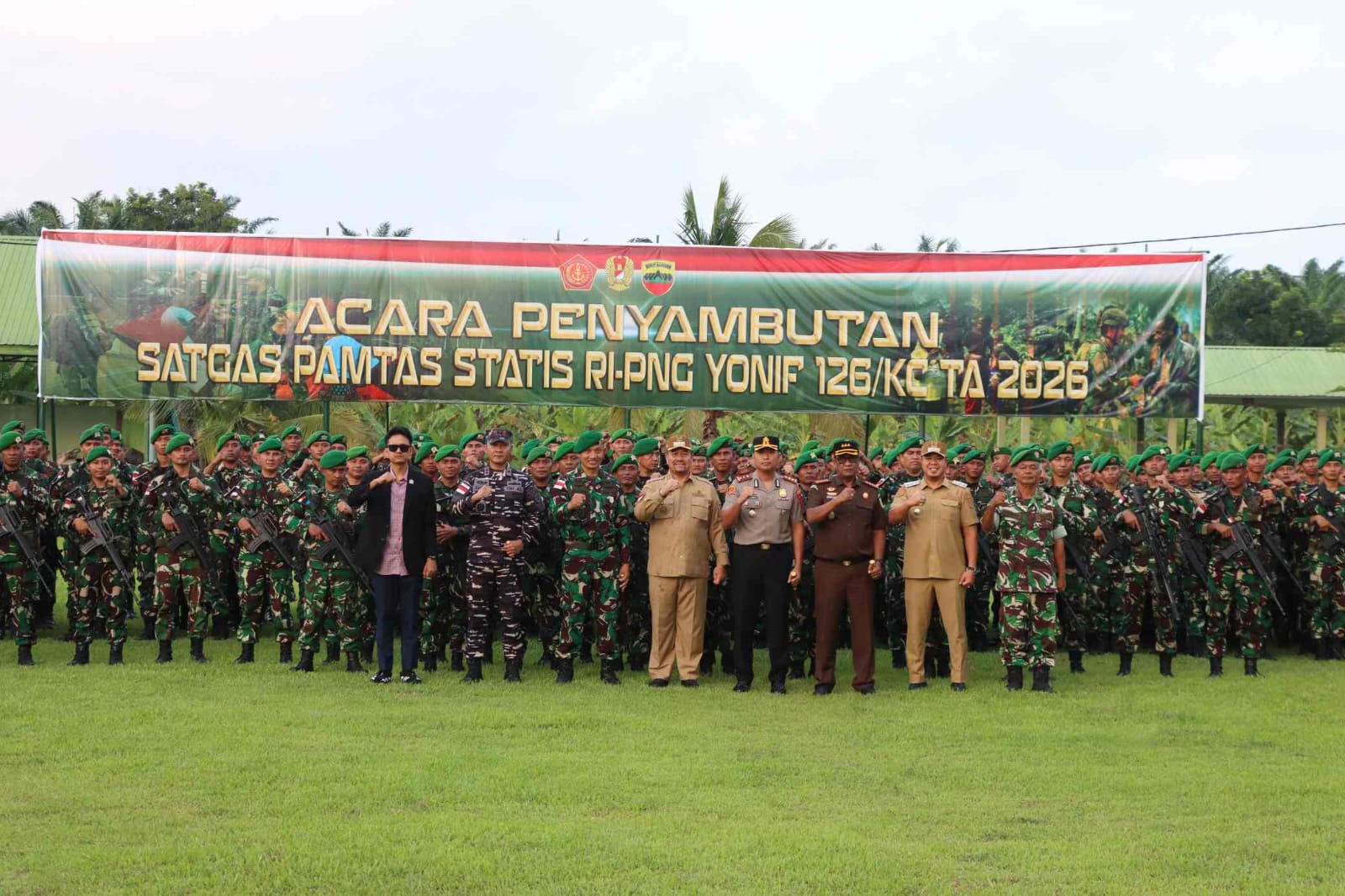 Kapolres Batu Bara Hadiri Penyambutan Satgas Pamtas RI–PNG – Dukung Sinergitas TNI-Polri Jaga Keutuhan Wilayah