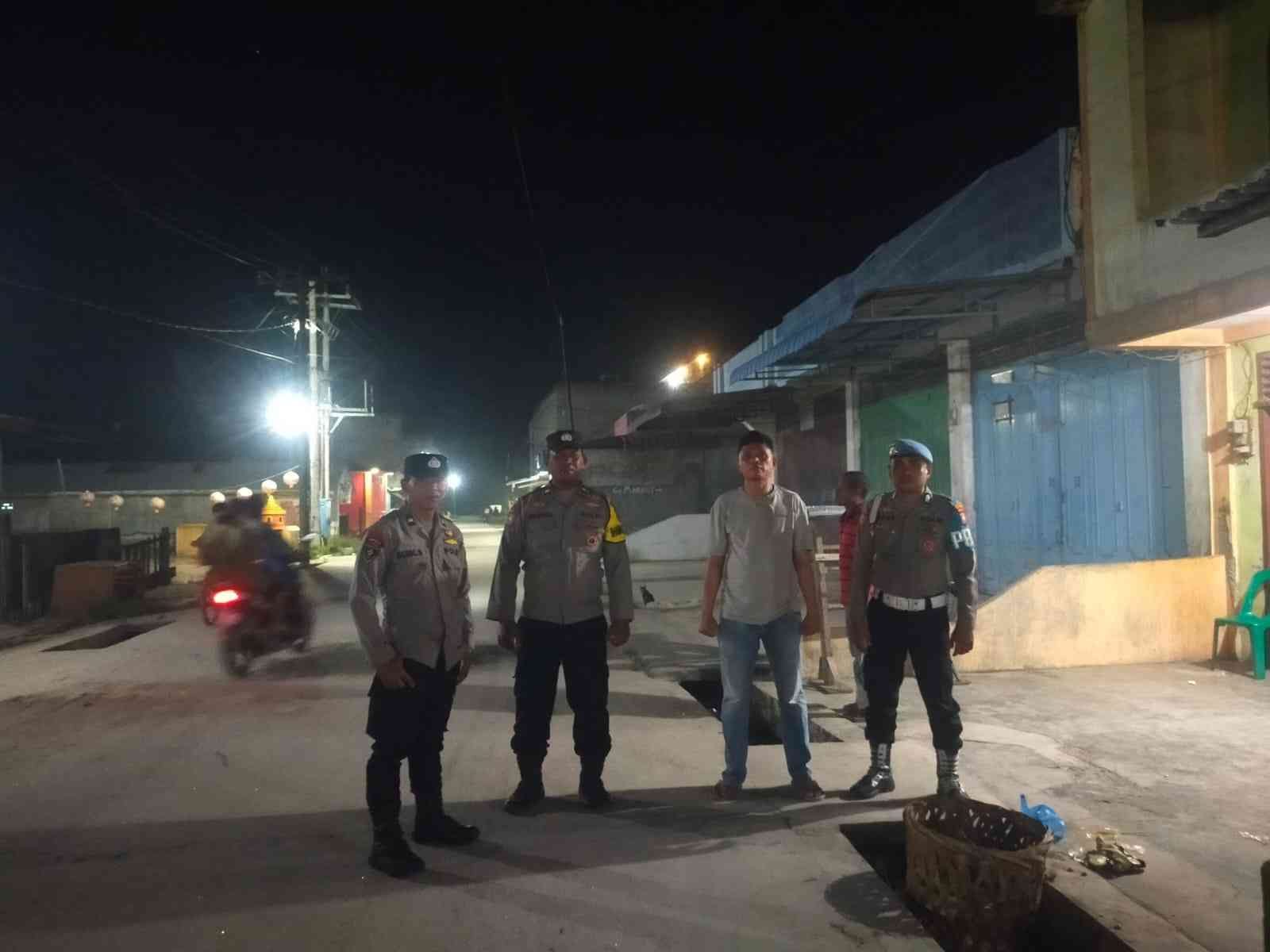 Polsek Medang Deras Laksanakan Patroli Malam Gabungan – Antisipasi Kejahatan, Geng Motor, dan Tawuran
