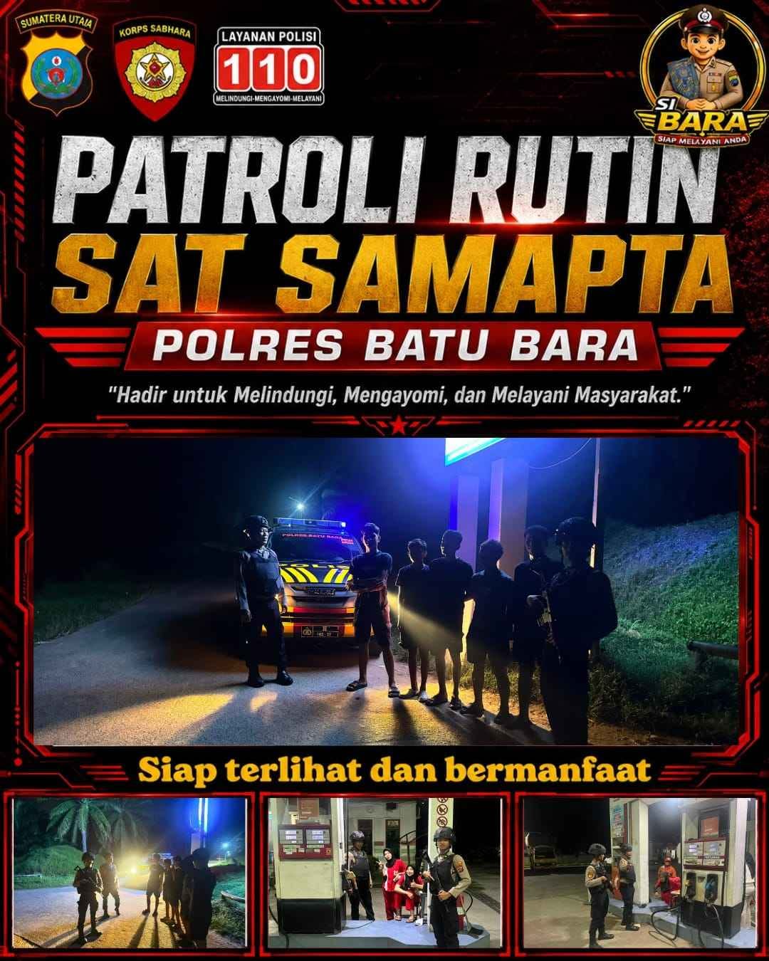 Sat Samapta Awasi Jalan Lintas Sumatera, Antisipasi Kejahatan Jalanan dan Berikan Pesan Kamtibnas