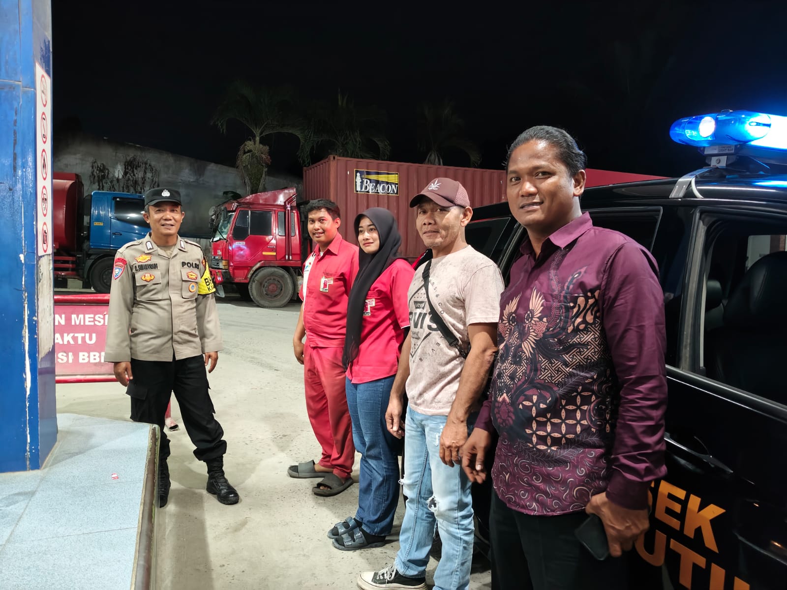 Polsek Air Putih Laksanakan Patroli Malam Minggu – Antisipasi Balap Liar dan Begal di Jalinsum hingga SPBU Si Pare Pare