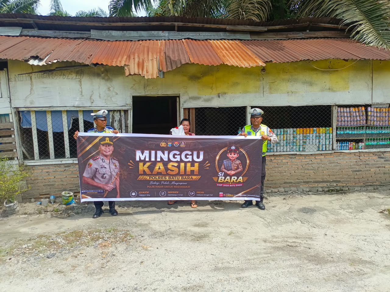 Satlantas Polres Batu Bara Gelar Minggu Kasih, Atur Lalu Lintas Dan Berbagi Sembako