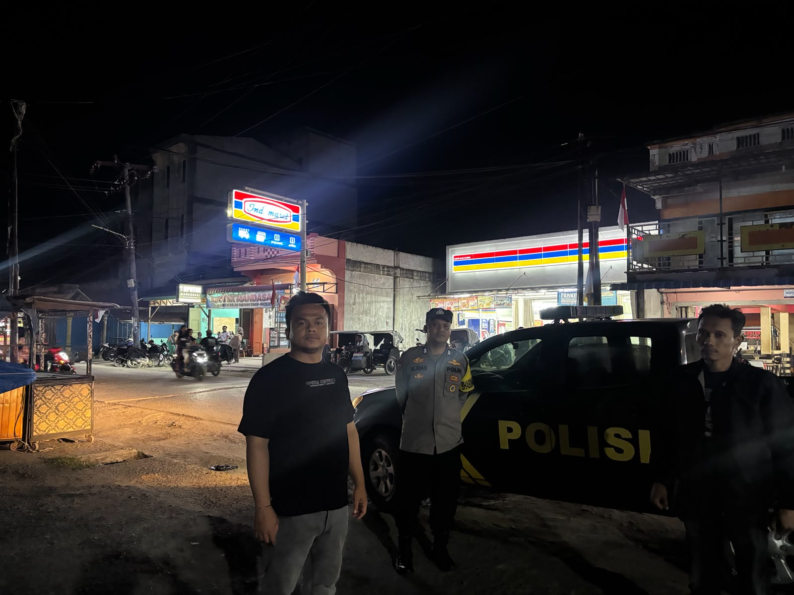 Polsek Talawi Patroli Malam KRYD, Jaga Rasa Aman Di Kawasan Pelabuhan Dan Pasar