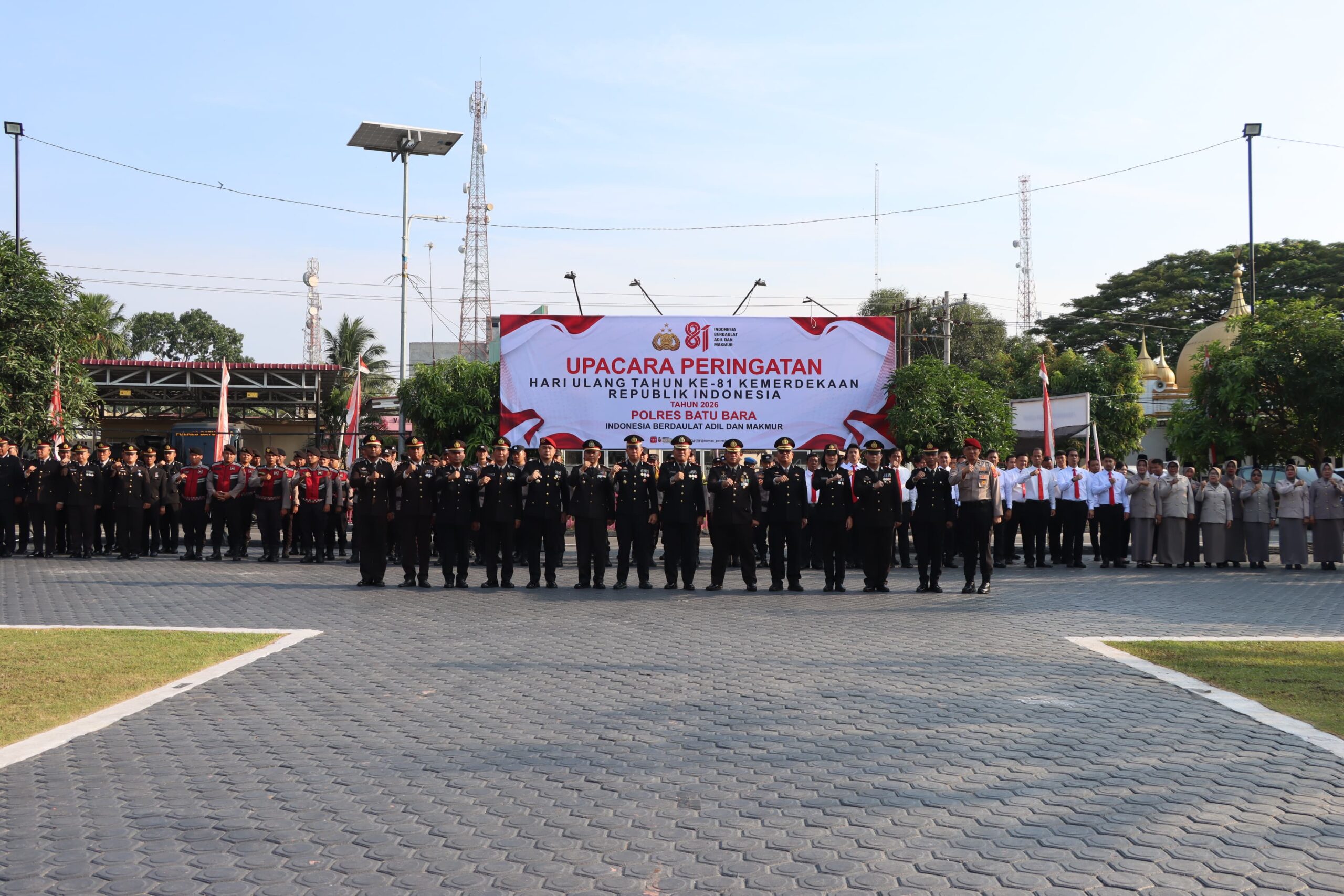 Polres Batu Bara Gelar Upacara HUT RI Ke-81, Teguhkan Semangat Indonesia Berdaulat, Adil dan Makmur