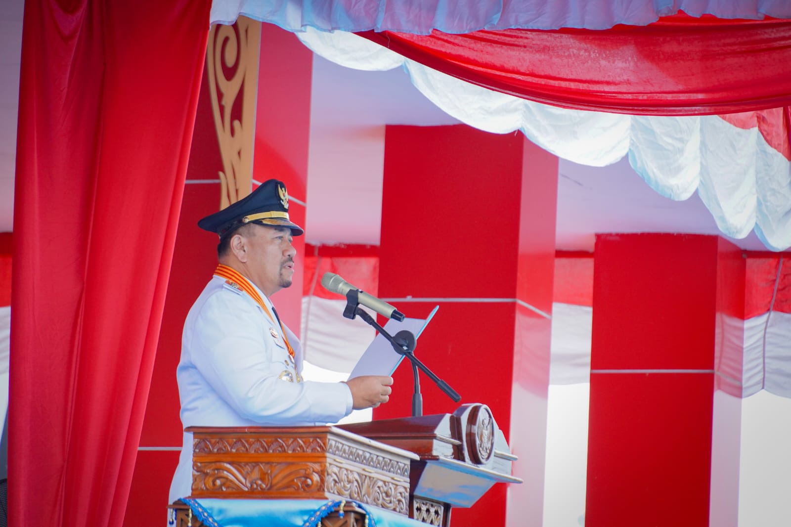 Bupati Batu Bara Pimpin Upacara Detik-Detik Proklamasi HUT ke-81 Kemerdekaan RI*