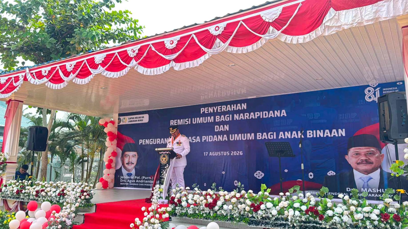 Bersama Forkopimda, Lapas Labuhan Ruku Serahkan Remisi Umum HUT RI Dan Pamerkan Hasil Karya Warga Binaan