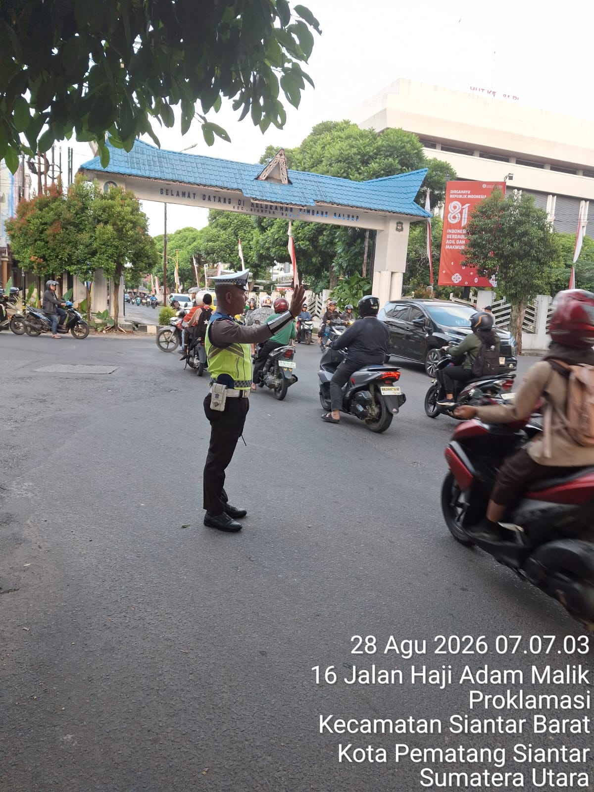 Pos Padat Pagi Jumat, Sat Lantas Pematangsiantar Kawal 35 Titik Rawan Kepadatan Lalu Lintas