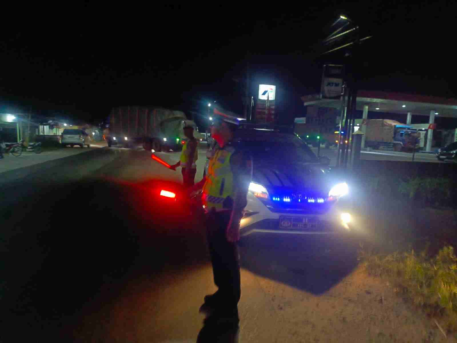 Sat Lantas Batu Bara Patroli Jalinsum Desa Sumber Padi, Arus Lalu Lintas Terkendali