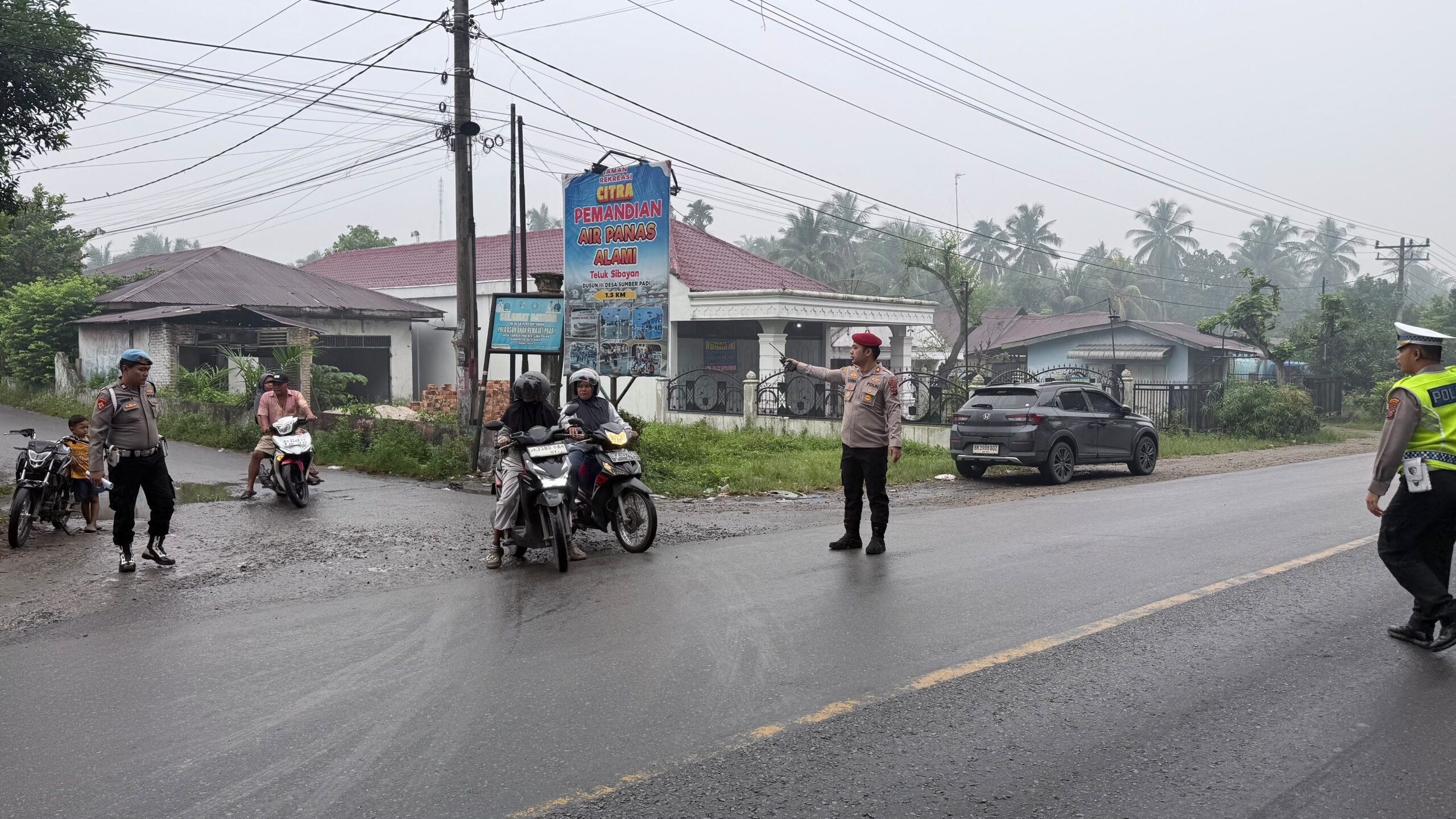 Polres Batu Bara Gelar Strong Point Pagi, Bantu Kelancaran Aktivitas Masyarakat