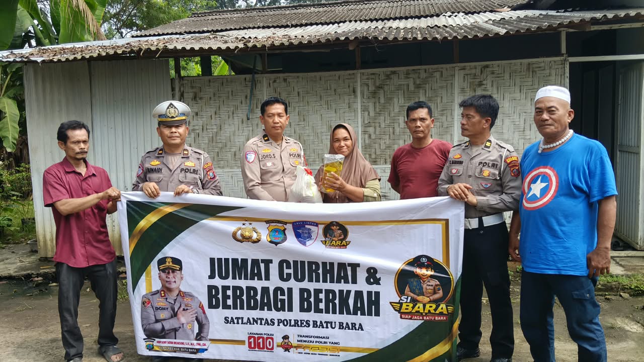 Polres Batu Bara Gelar Jumat Curhat di Lima Lokasi, Pererat Silaturahmi dan Salurkan Bantuan Sosial